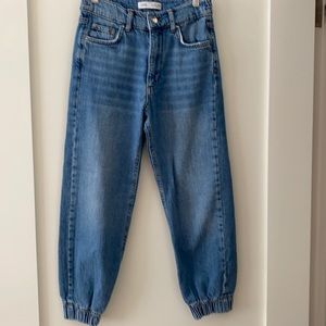 Zara girls paper bag denim jeans